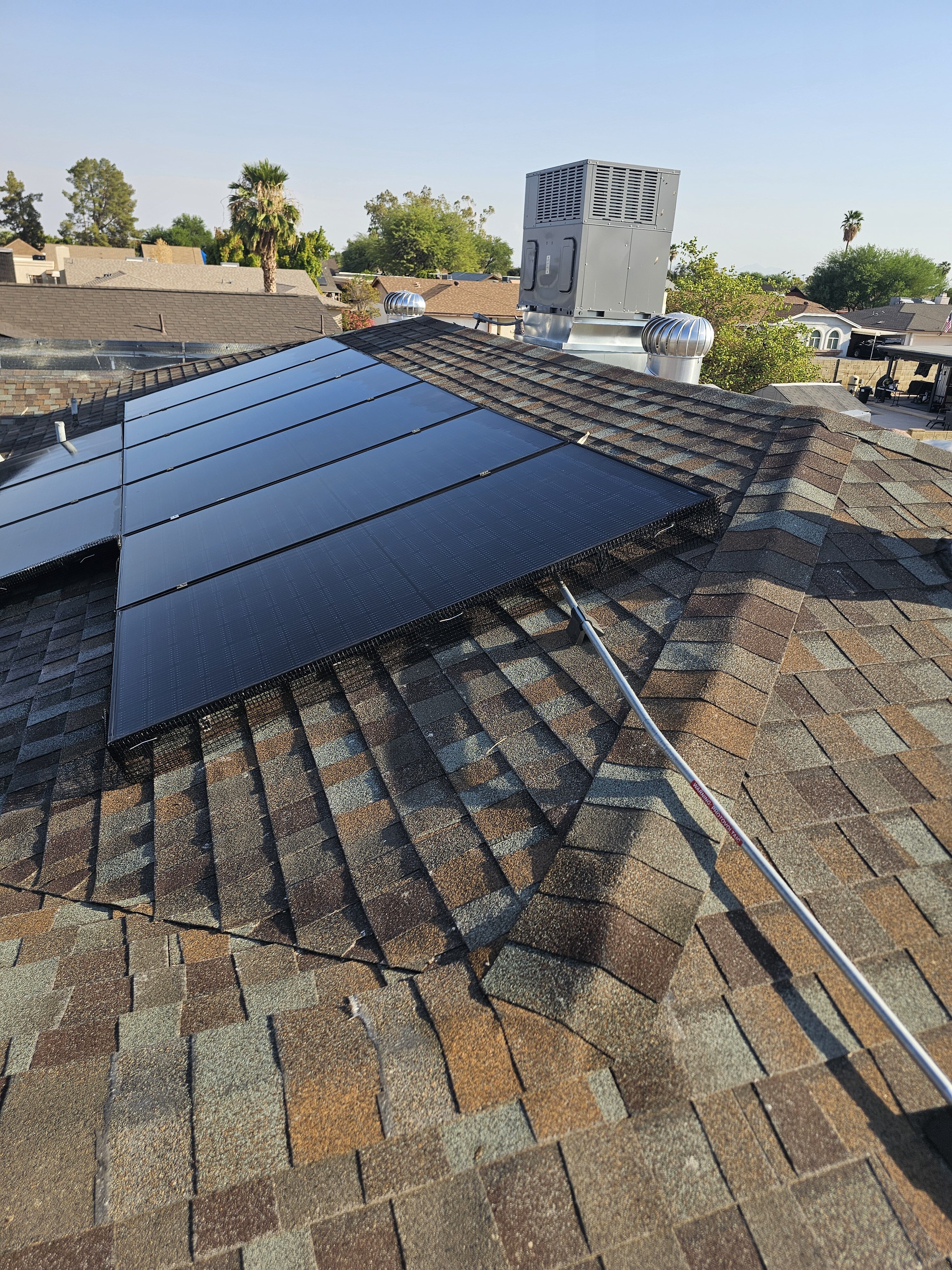 Alpha Exteriors residential solar panel cleaning in Phoenix, AZ